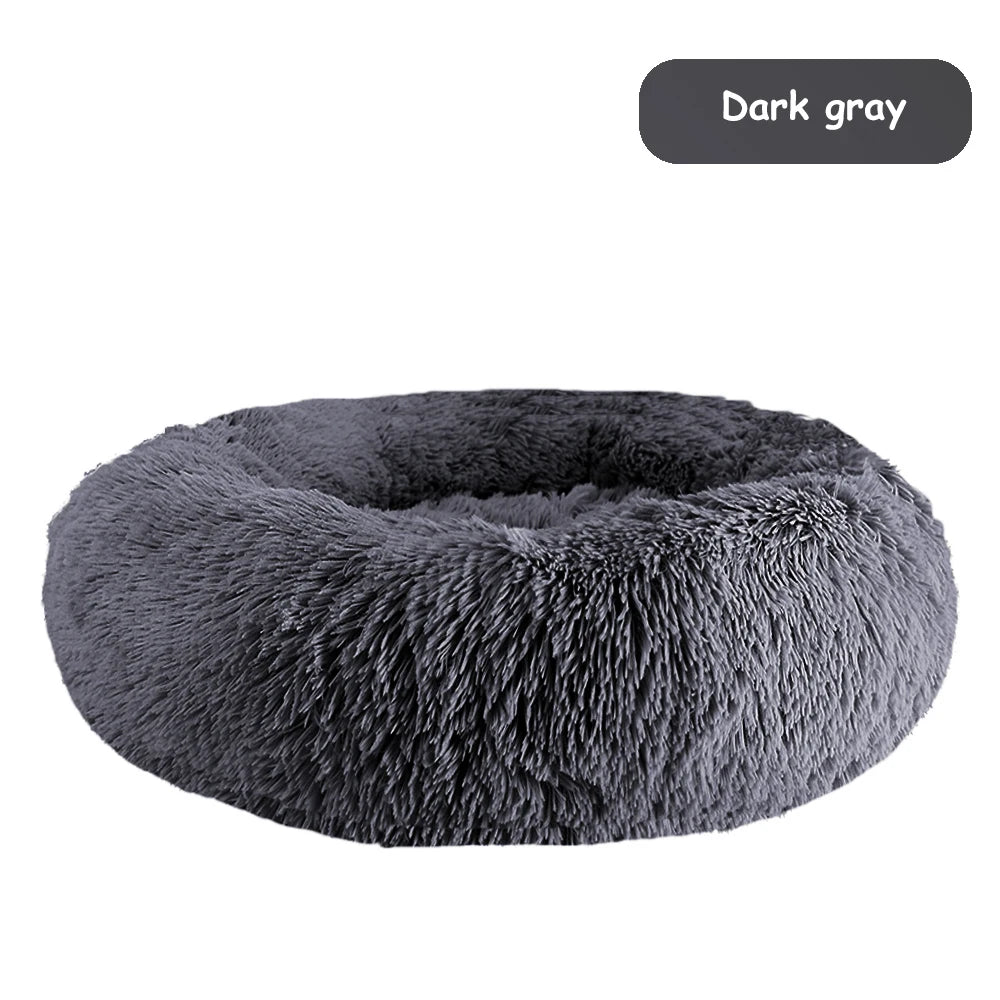 Donut Dog Bed Warm Soft Plush Pet Bed For Large Small Dogs