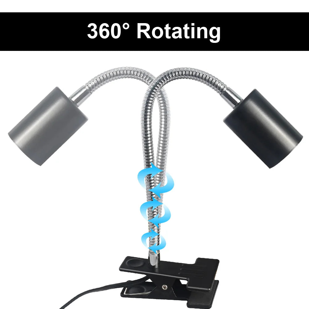 Reptile Heat Lamp Bulb With Clip-on Dimmable UVA UVB