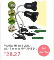Reptile Heat Lamp Bulb With Clip-on Dimmable UVA UVB