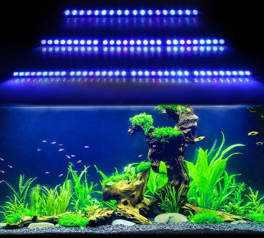54W LED Aquarium Light Blue 470nm Waterproof Underwater Lamp for Fish Tank and Aquariums Accessories