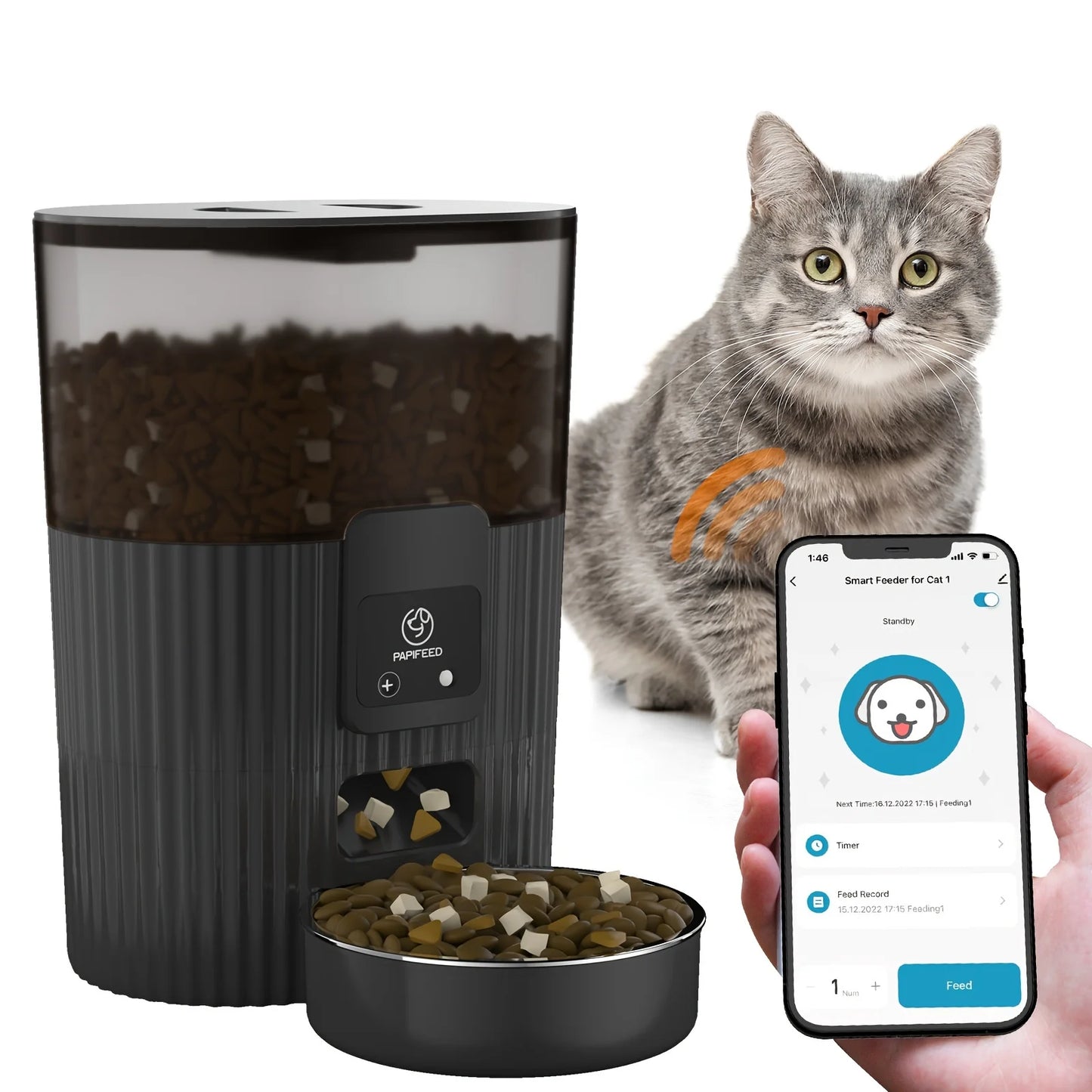 PAPIFEED Cat Automatic Feeder Dog Fixed Feeding Machine