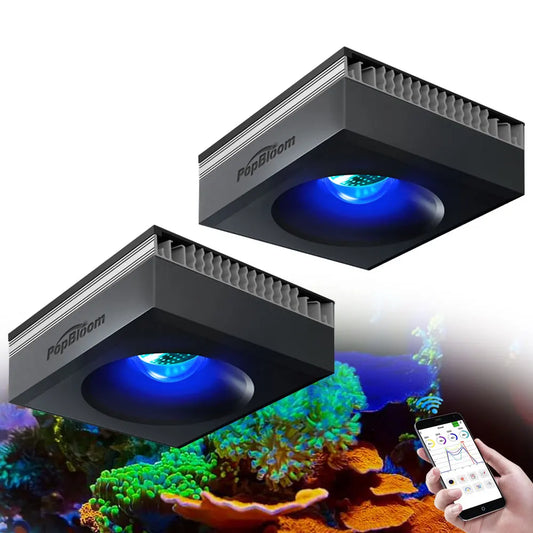 PopBloom WiFi Aquarium Light Full Spectrum For Reef And Saltwater 80 To 120 Cm