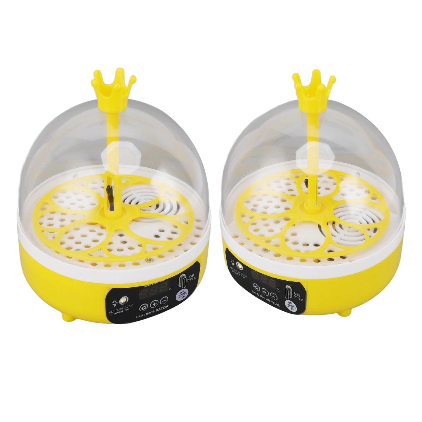 Mini Egg Incubator for Home Automatic Temperature Humidity Control 4 Eggs Candler Poultry Hatching Machine for Chickens Ducks Pi