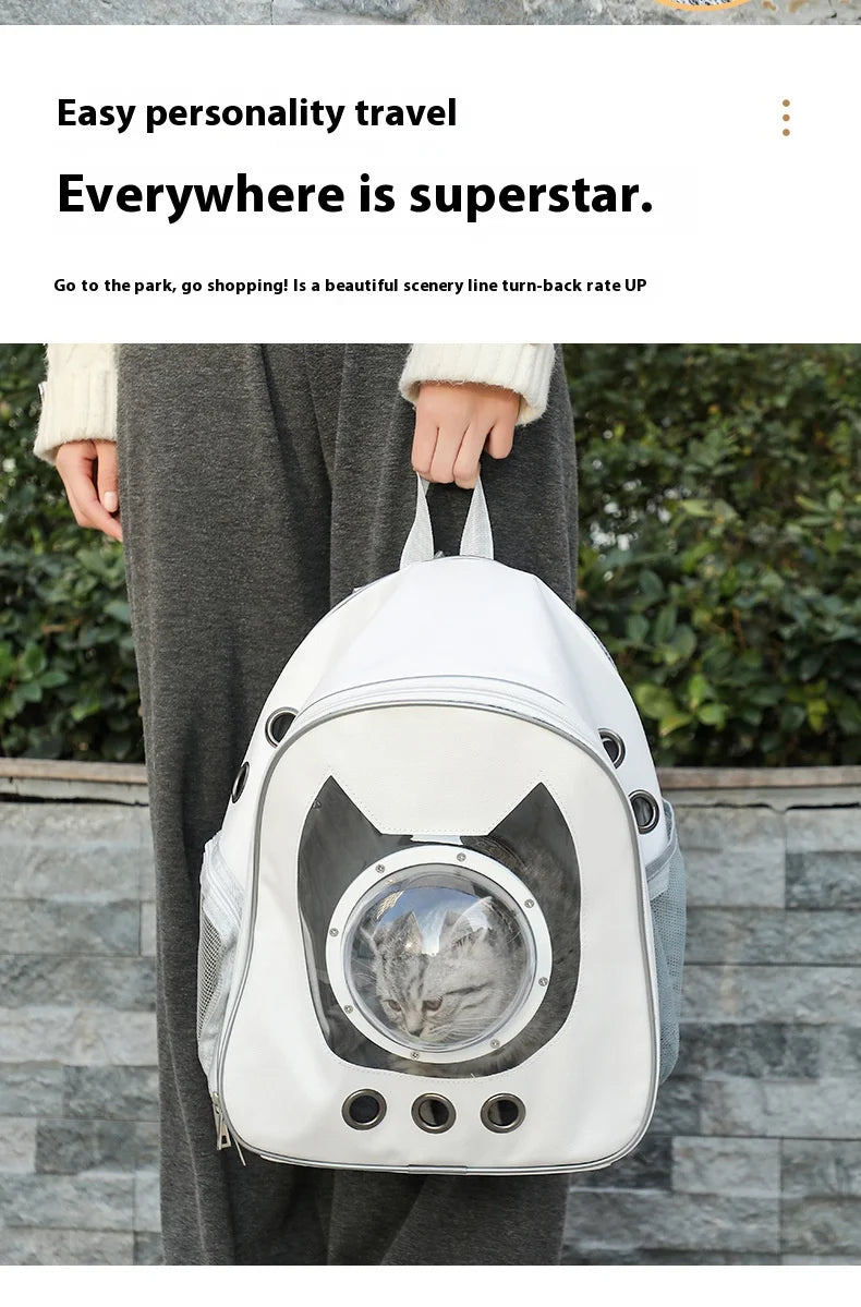 Space Capsule Pet Backpack 360 View Breathable Mesh Carrier