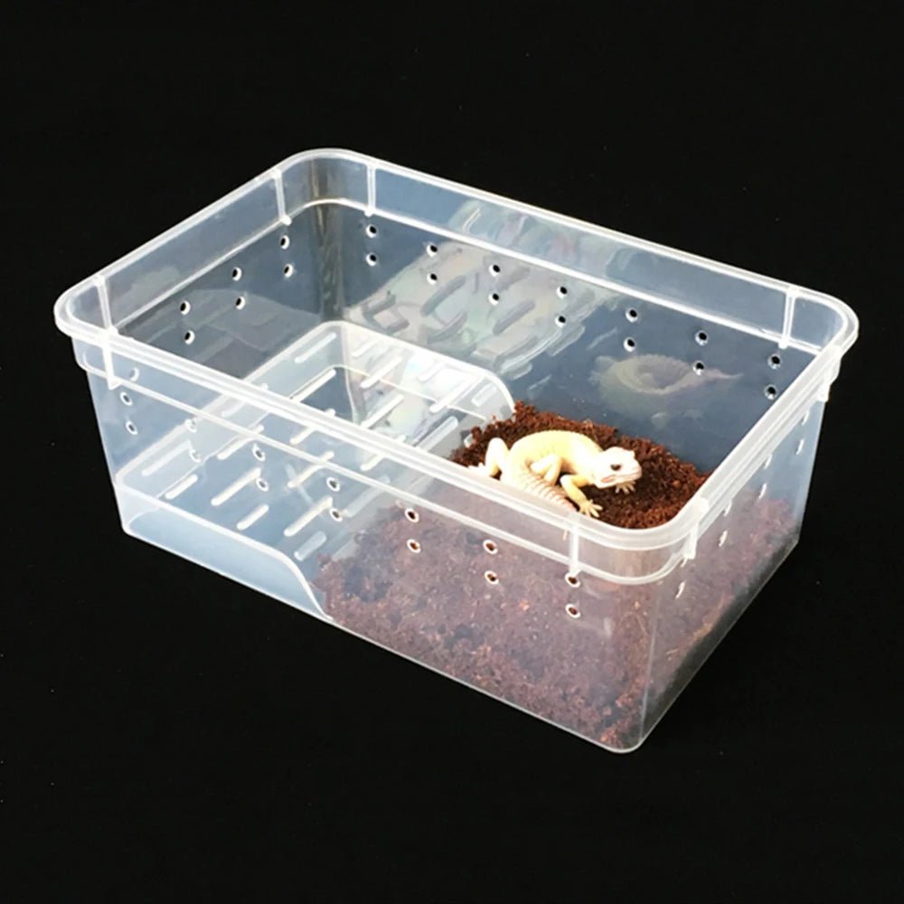 LOYALHEARTDY 8 Grid Reptile Enclosure Cage With Heating Pad