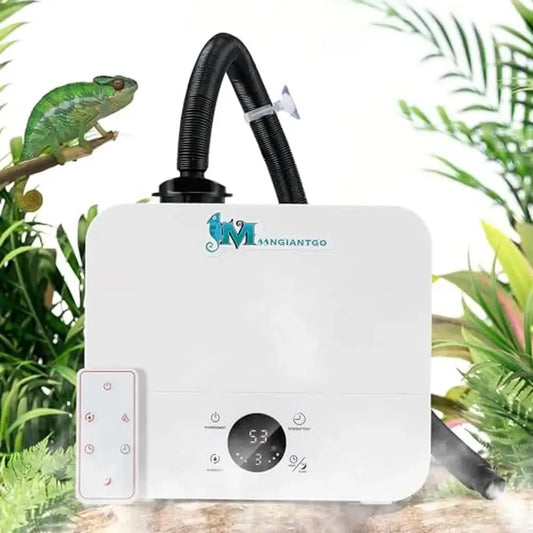 Reptile Terrarium Fogger 2 in 1 with Timing Control 3 Gear Adjustable Fog Sleep Mode 2.5L Tank and Remote Touch for Lizards and Snakes