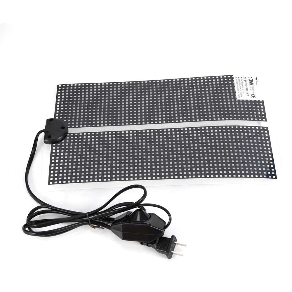 LOYALHEARTDY 8 Grid Reptile Enclosure Cage With Heating Pad