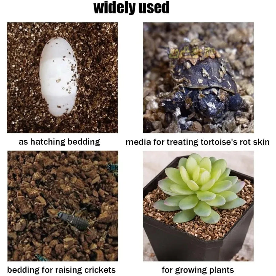 Reptile Substrate Vermiculite Bedding Moisture Retaining Terrarium Soil for Snake