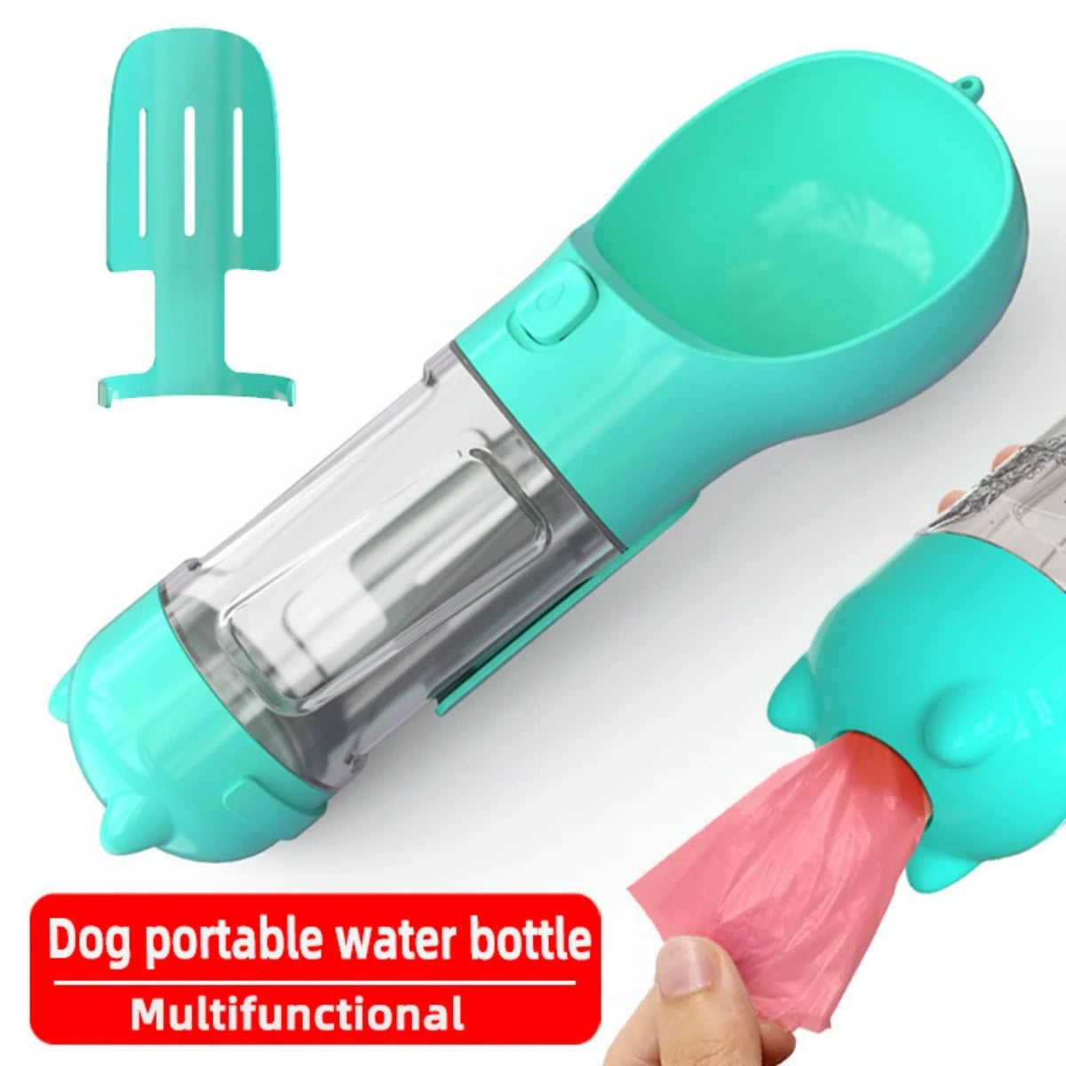 Pet Companion Water Cup Multifunctional Toilet Shovel Garbage Bag Portable Water Bottle Dog Supplies Water Dispenser