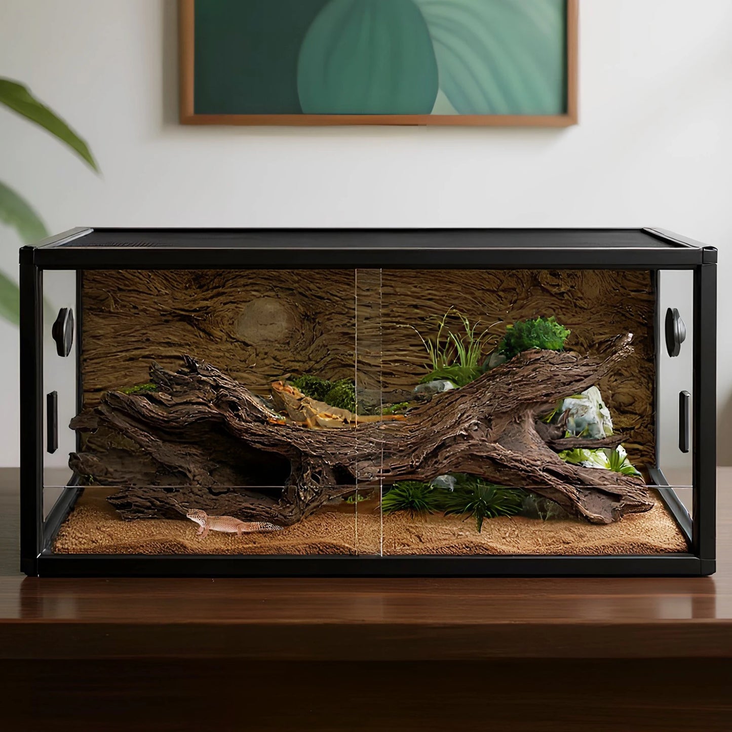 Front Opening Climbing Pet Tank For Reptiles With Ventilation Gecko Ecological Habitat Gift For Pet