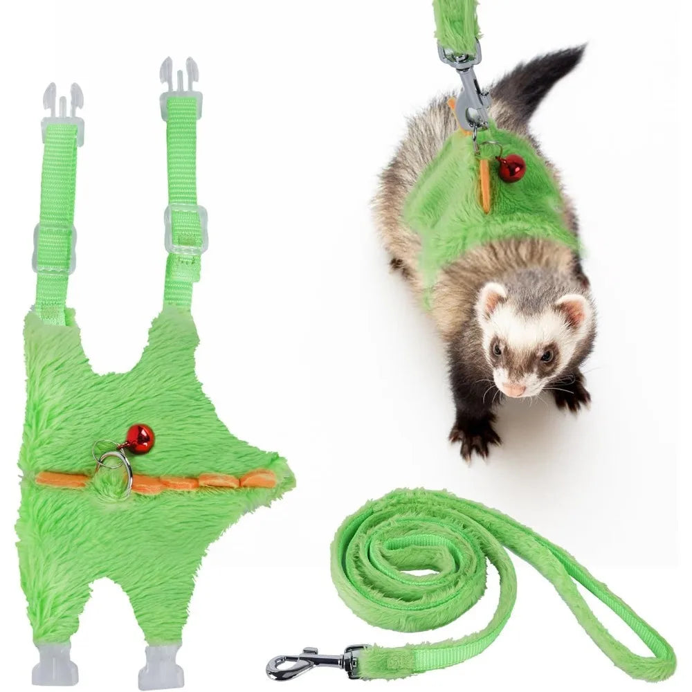 Ferret Harness And Leash Set Safe Bell Small Animal Vest