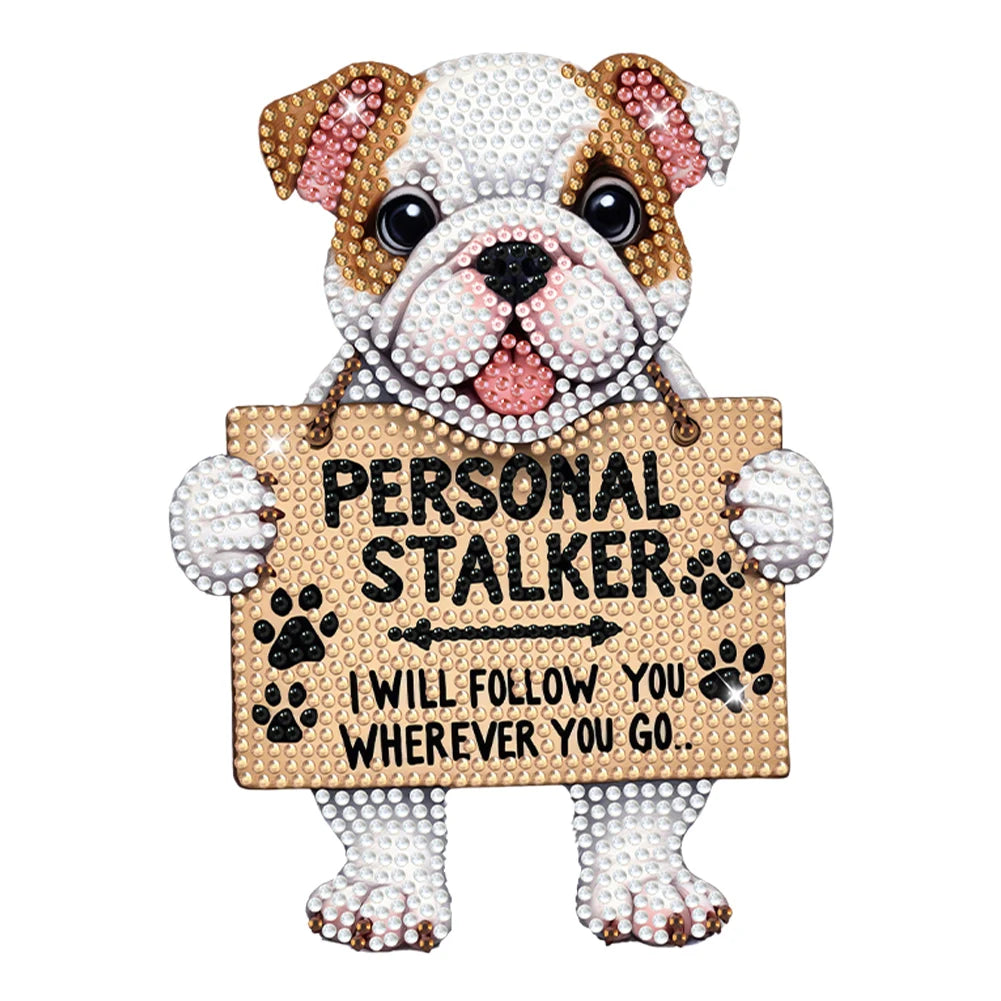 Acrylic Shaking Head German Shepherd 5D Diamond Painting Tabletop DIY Decor Kit