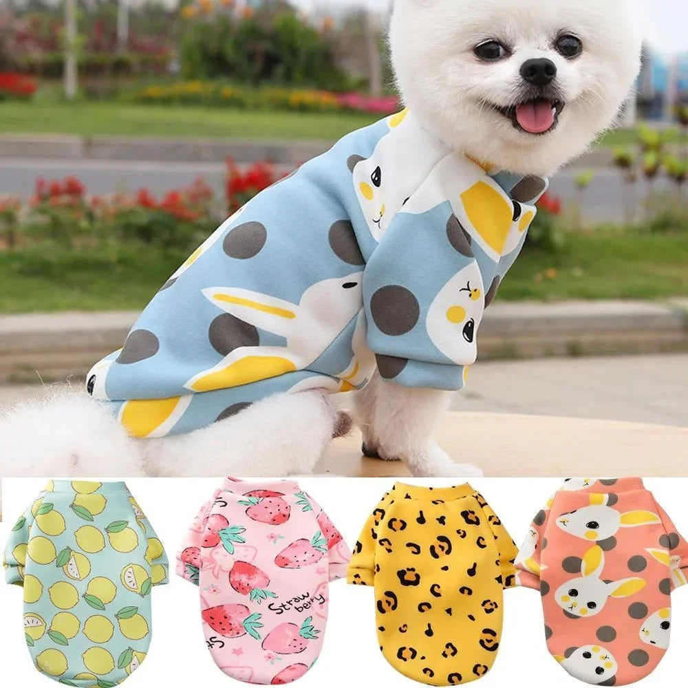 Dog Fleece Hoodie Sweatshirt Winter Coat For Small Dogs Chihuahua Bulldog