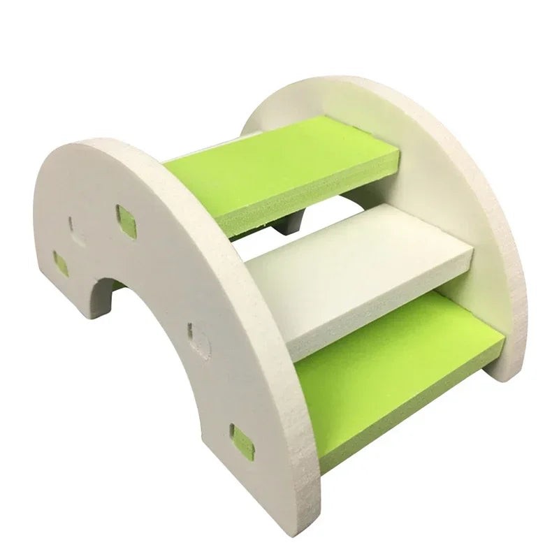 Hamster Ladder Rainbow Bridge Wooden Hanging Toys for Small Animals Cage Accessories Cute Pet Gifts