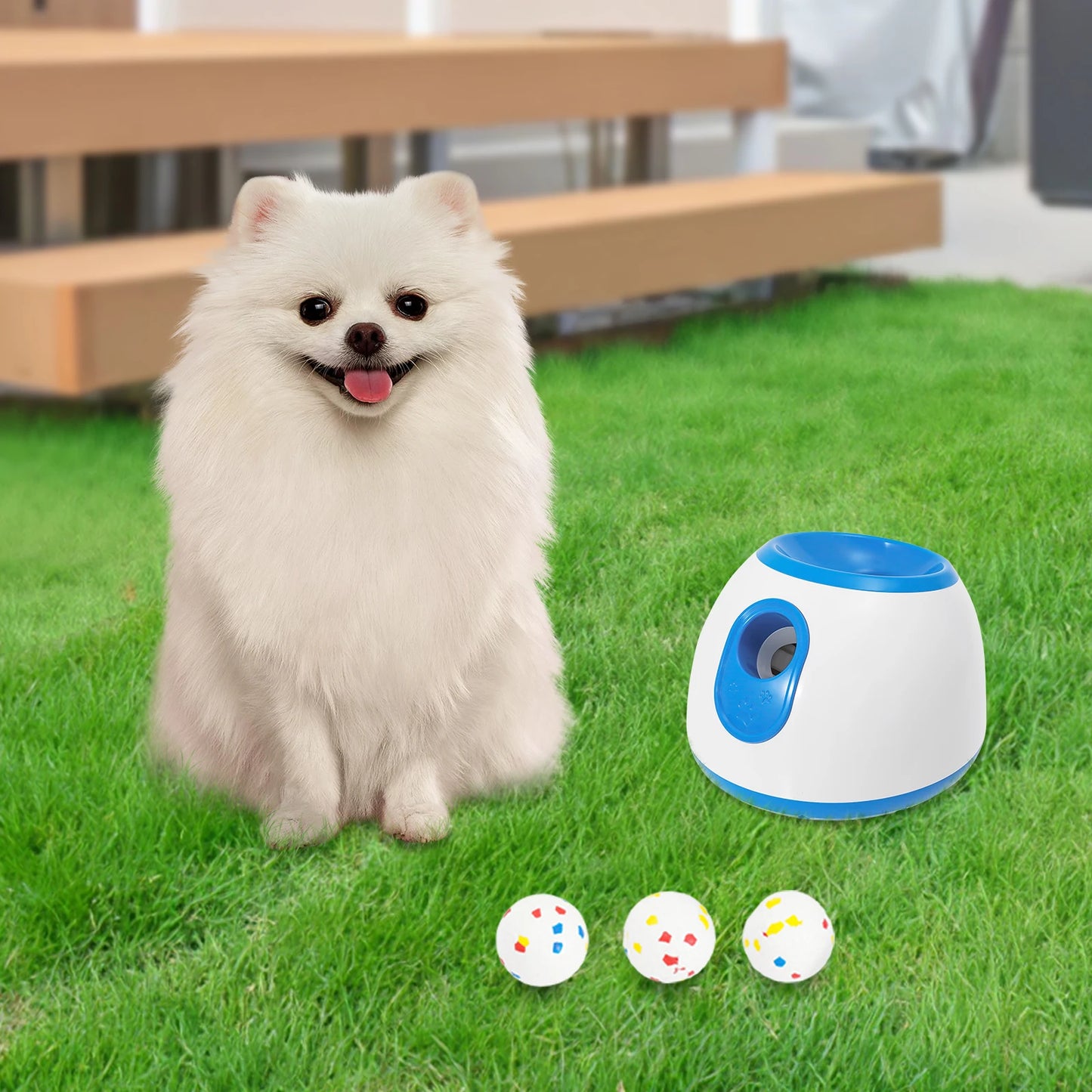 Automatic Dog Ball Launcher Adjustable 10 To 30 Ft Range