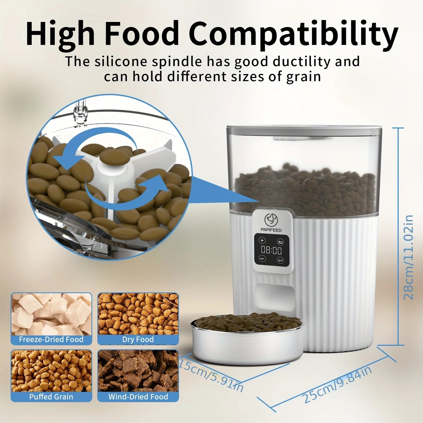 PAPIFEED Cat Automatic Feeder Dog Fixed Feeding Machine
