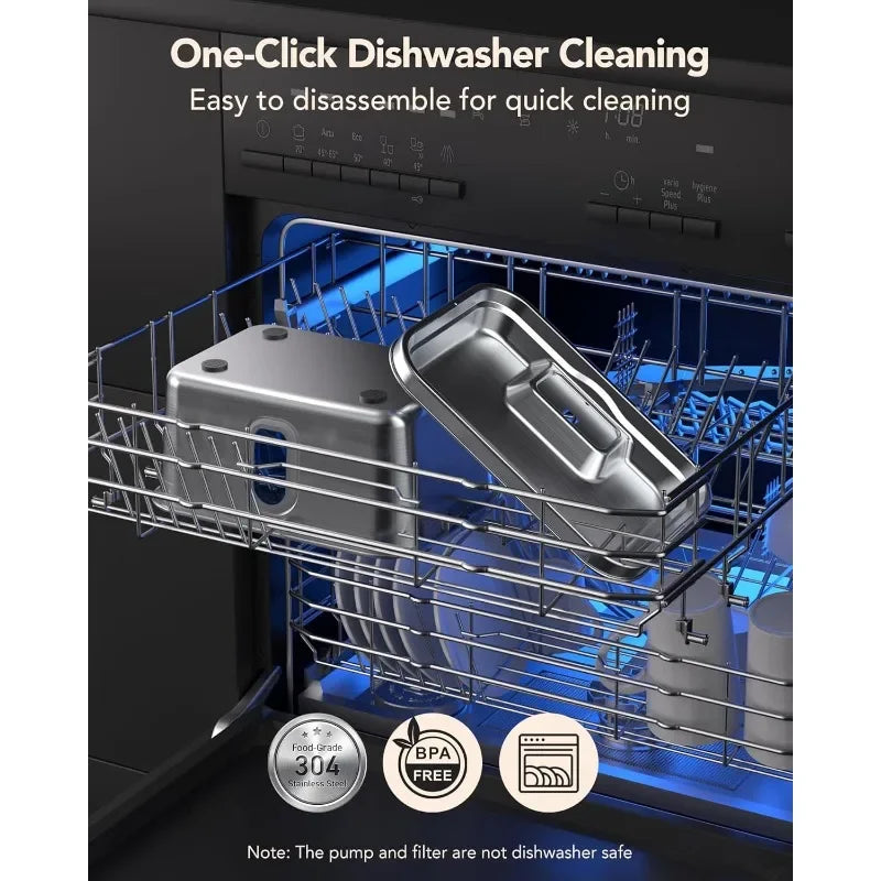 Dog Water Fountain for Large Dogs Stainless Steel 2 Gal