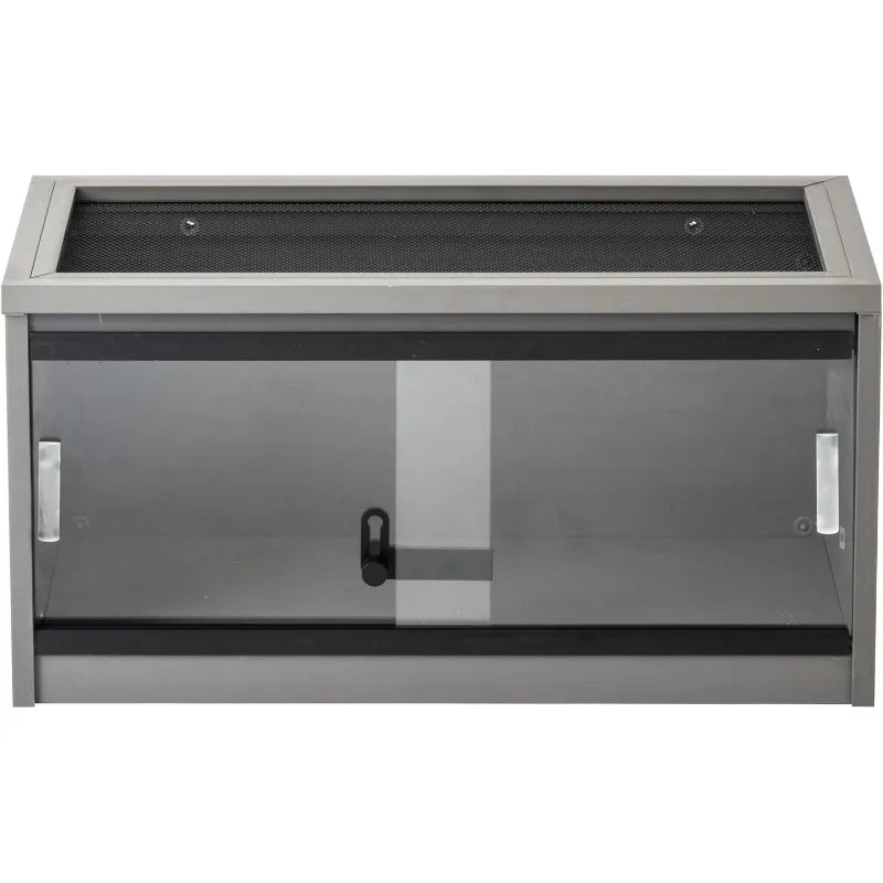 Pet ECOFLEX 24 Inch Small Mojave Reptile Habitat Enclosure Lounge Grey