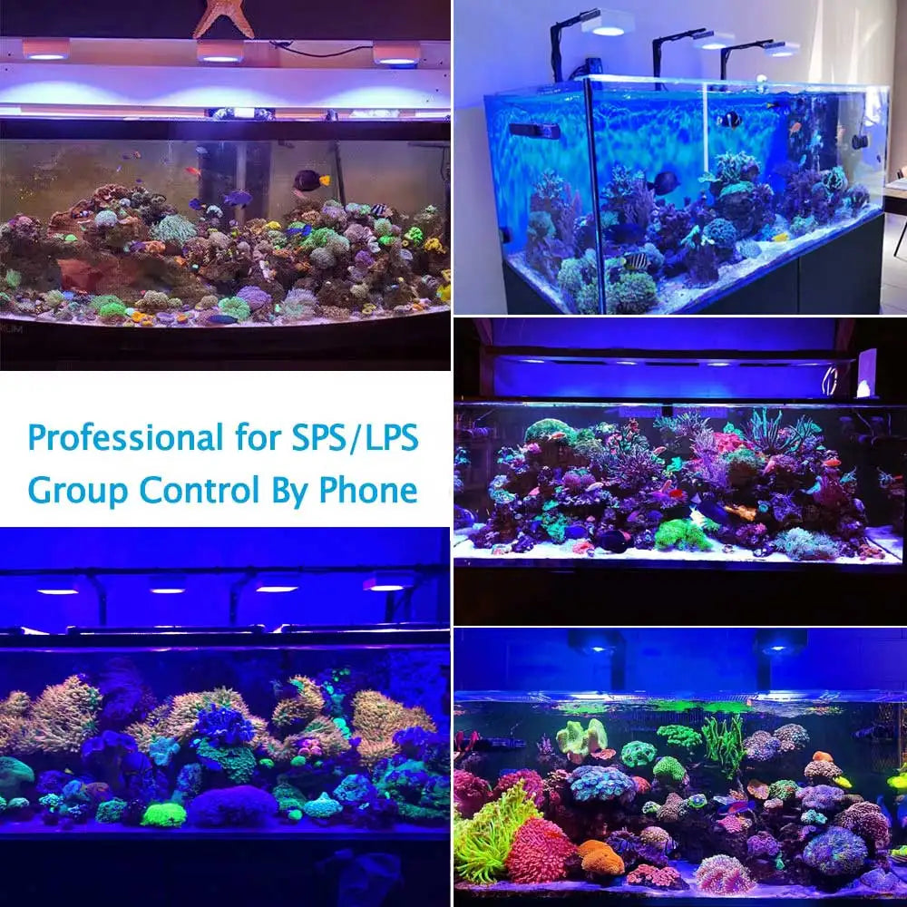 PopBloom WiFi Aquarium Light Full Spectrum For Reef And Saltwater 80 To 120 Cm