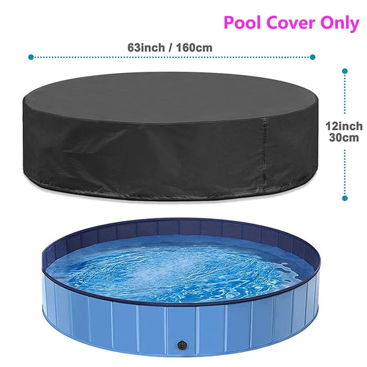 Dog Swimming Pool & Pool Cover Portable Plastic Pool for Large Dogs