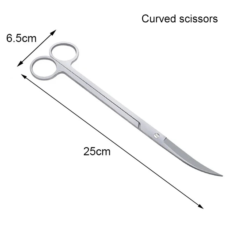 Aquarium Scissors Tweezers Tool for Fish Tank Plants Stainless Steel Cleaning Tools Accessories