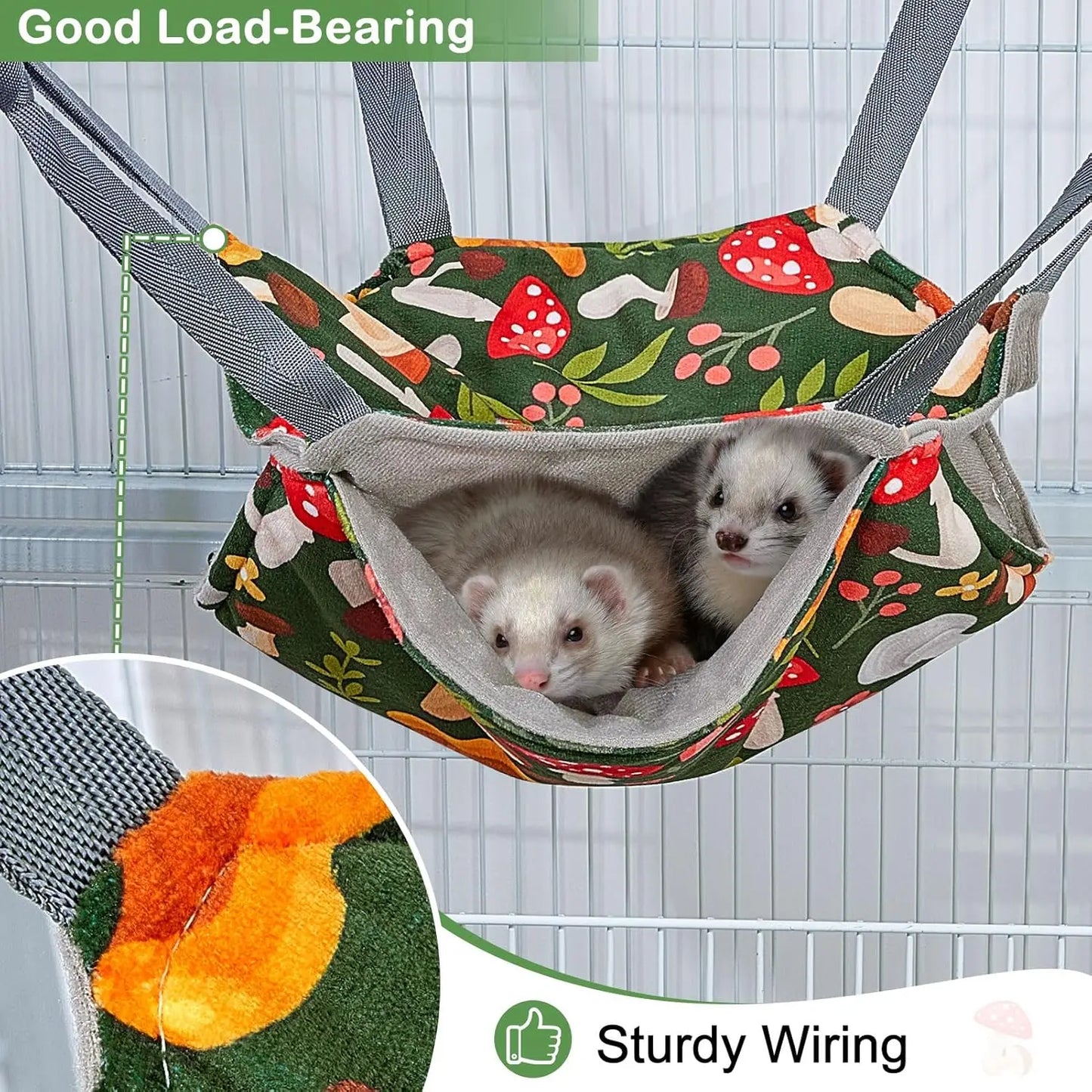 4 Pack Ferret Hammocks Washable Soft Cage Accessories For Rats Guinea Pigs Sugar Gliders And Small Pets