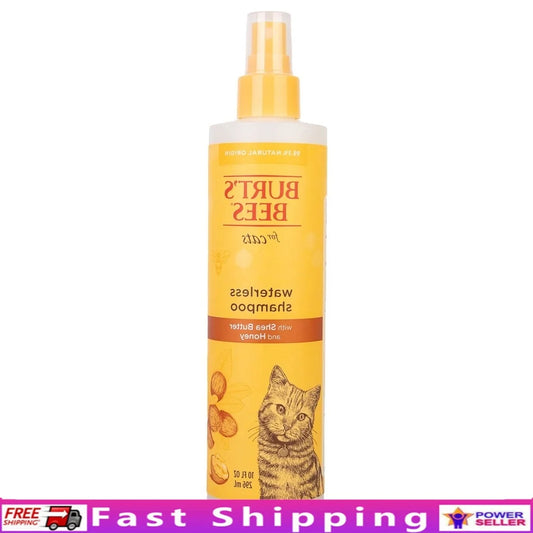 Natural Waterless Dry Shampoo for Cats and Kittens with Shea Butter and Honey Gentle Cleansing Spray 250ml