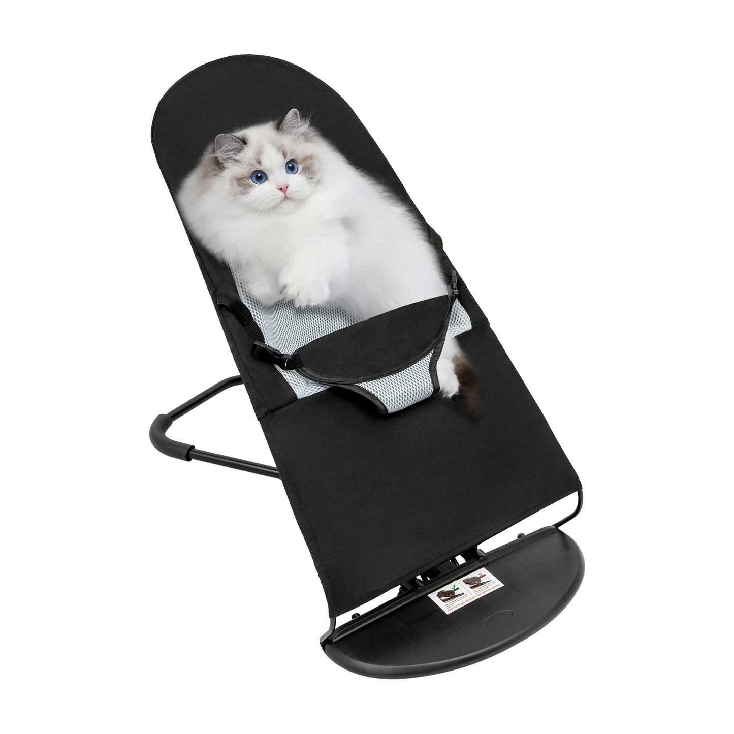 Black Pet Rocking Chair Foldable Rack For Pets Under 33.07 Lb