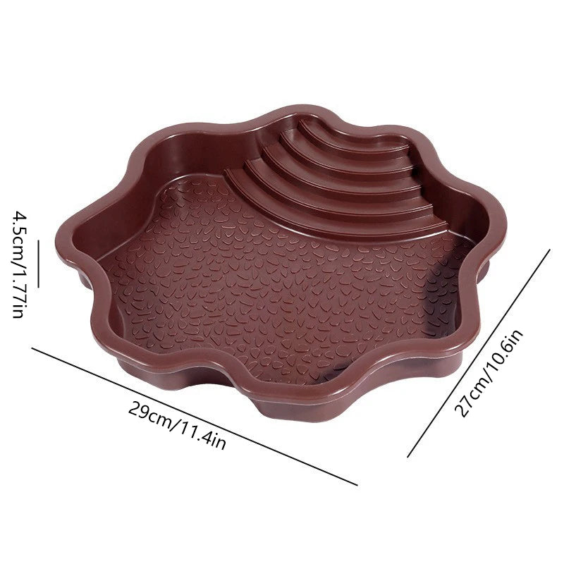 Turtle Pool Large Reptile Turtle Bathing Tub Feeding Bowl Lizards Habitat With Ramp