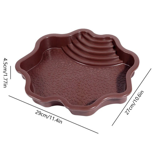 Turtle Pool Large Reptile Turtle Bathing Tub Feeding Bowl Lizards Habitat With Ramp