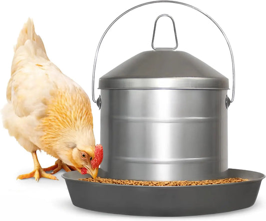 Stainless Steel Hanging Chicken Feeder No Waste Food Grade