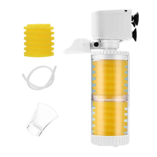 Tank Filter Ultra Quiet Fish Tank Filtration Pump Add Oxygen 3 in 1 Multifunction Internal Aquarium Filter Pump Accessories