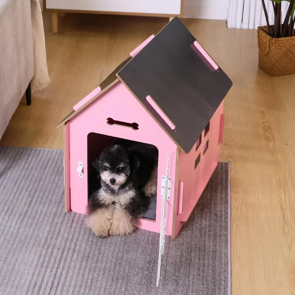 Dog House Indoor for Small Dogs or Cats Cozy Wooden Design Small Indoor Bed House