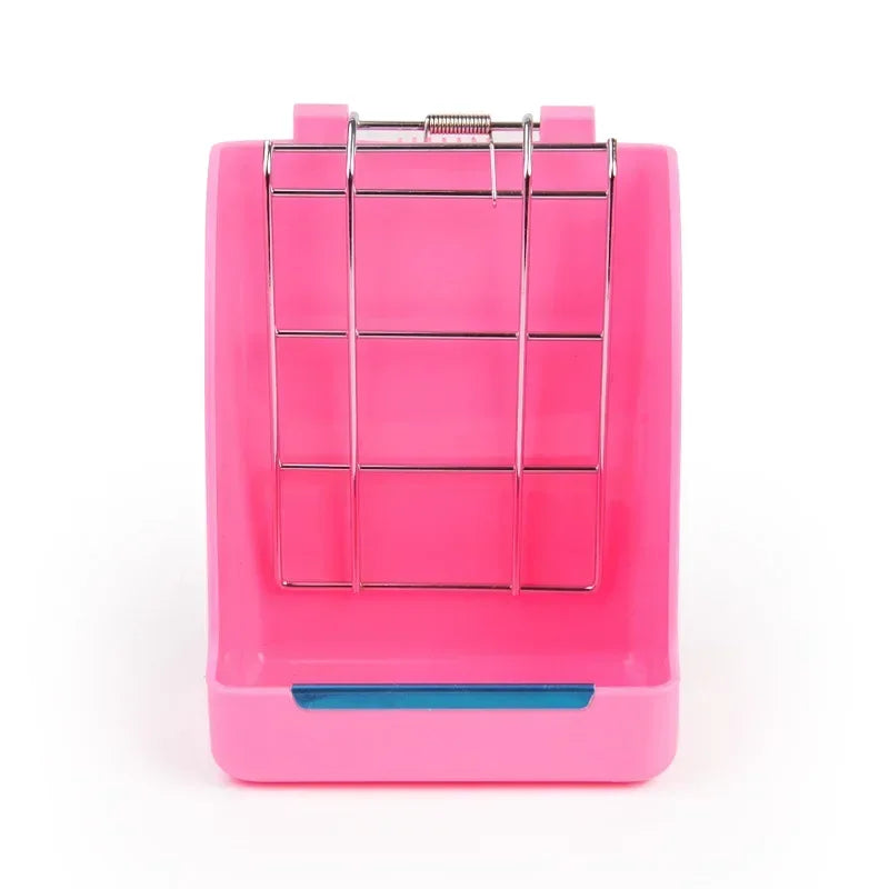 Rabbit Feeder Holder Hay Feeding Dispenser Container for Rabbit Guinea Pig Small Animals Hanging Cage Fixed Food Basin