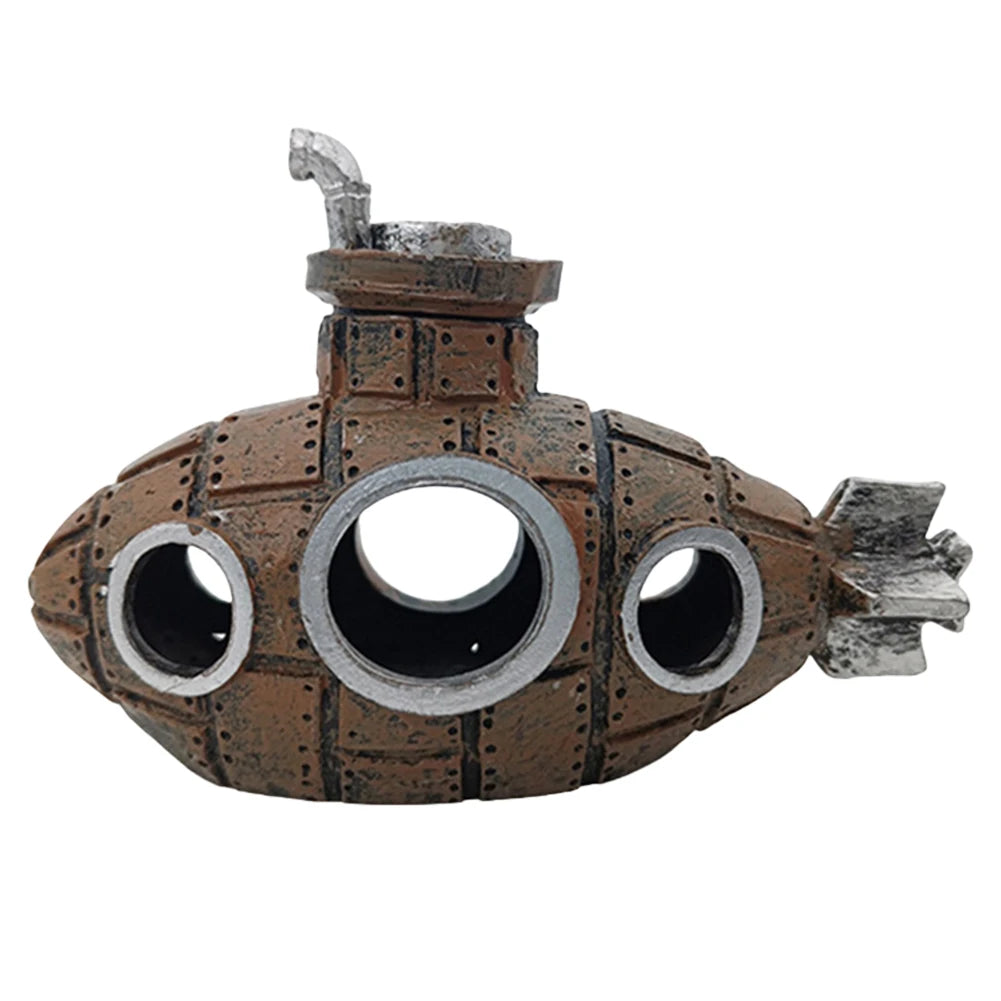 Aquarium Submarine Ornament Submarine Wreck Decoration Fish Tank Landscaping