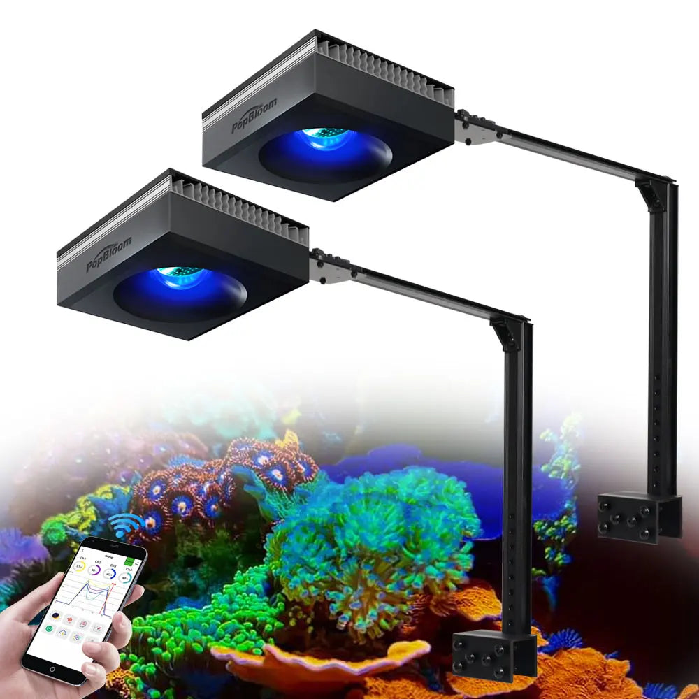 PopBloom WiFi Aquarium Light Full Spectrum For Reef And Saltwater 80 To 120 Cm