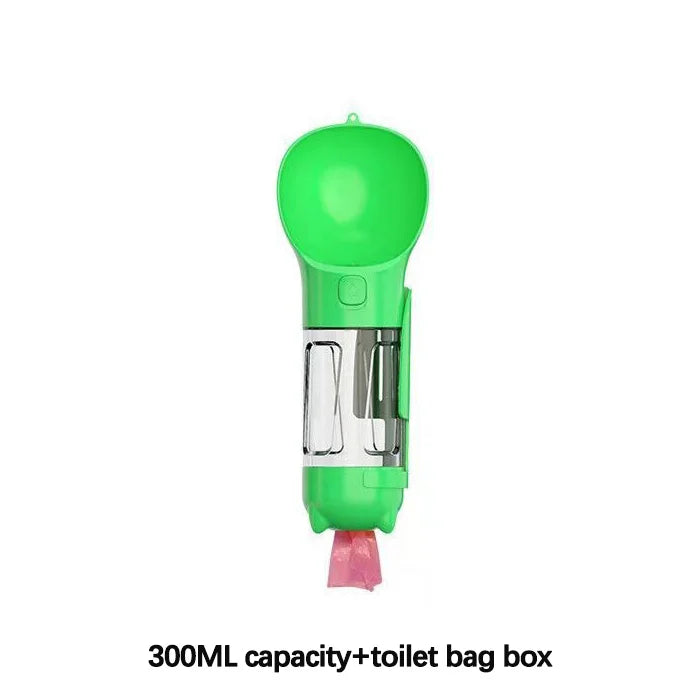 Pet Companion Water Cup Multifunctional Toilet Shovel Garbage Bag Portable Water Bottle Dog Supplies Water Dispenser