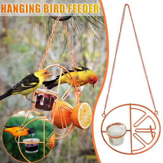 Green Outdoor Hanging Bird Feeder With Four Feeding Holes
