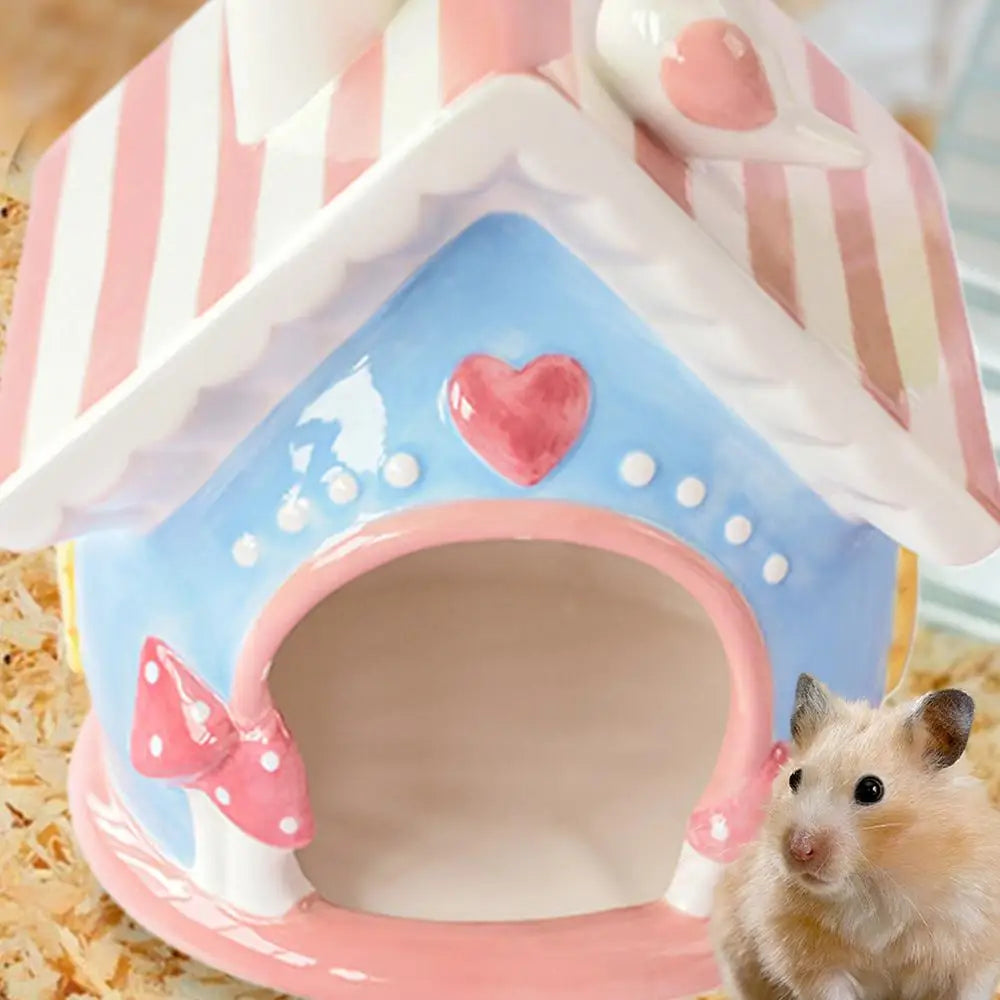 Gerbil House Cool Bed Hamster Home Creative Chinchilla Hut Pet Cage Accessories Gerbil Houses and Hideouts Small Animal Hides