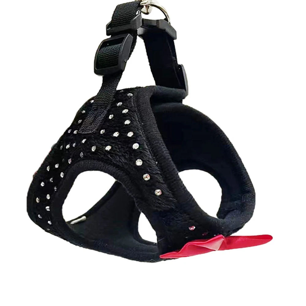 Bowknot Dog Cat Vest Harness Chest Rope Set Adjustable Leash