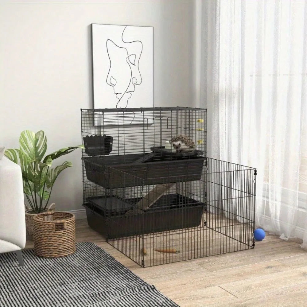 Small Animal Cage With Playpen For Guinea Pigs And Rabbits
