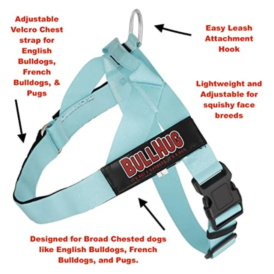 Adjustable Dog Harness English Bulldogs French Bulldogs Pugs No Pull No Choke