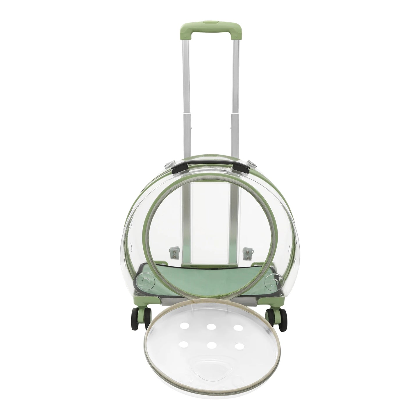Breathable Waterproof Cat Carrier Rolling Wheels Up To 19 Lbs