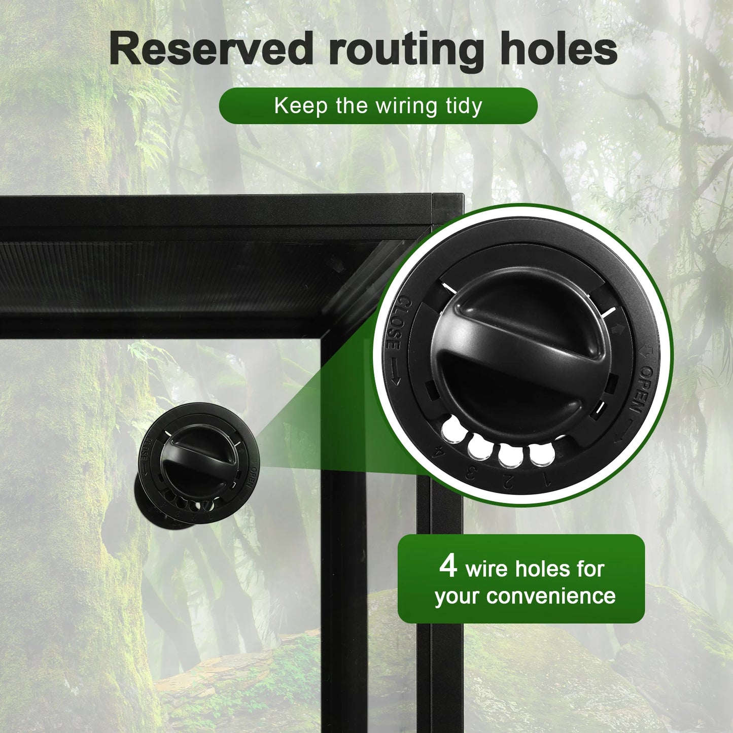 Front Opening Climbing Pet Tank For Reptiles With Ventilation Gecko Ecological Habitat Gift For Pet