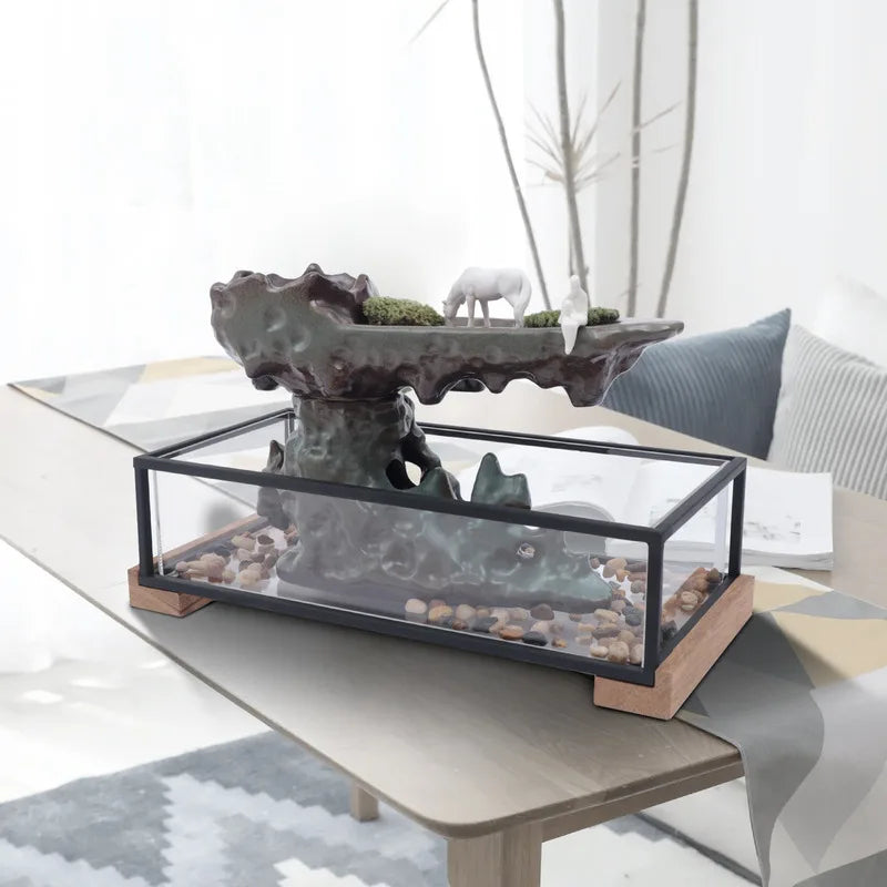 Desktop Fountain With Fish Tank Bedroom Decoration
