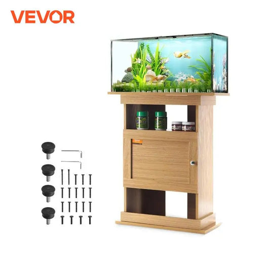 VEVOR Aquarium Stand for 20 Gallon Fish Tank 25.2 x 15.7 x 28.3 Inch MDF Turtle Tank Stand with 167.6 lbs Load Capacity
