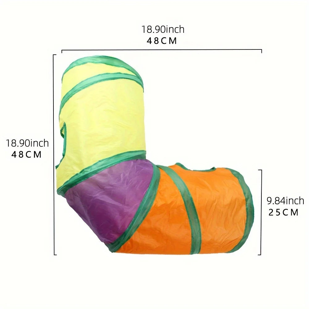 Large Cat Tunnels 4 Pack Soft Suede Non Electric Exercise Tunnels For Cats
