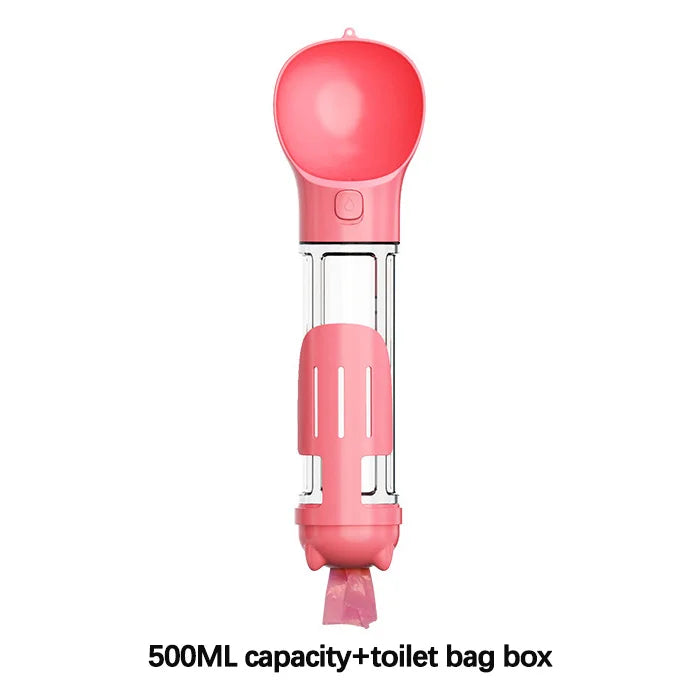 Pet Companion Water Cup Multifunctional Toilet Shovel Garbage Bag Portable Water Bottle Dog Supplies Water Dispenser