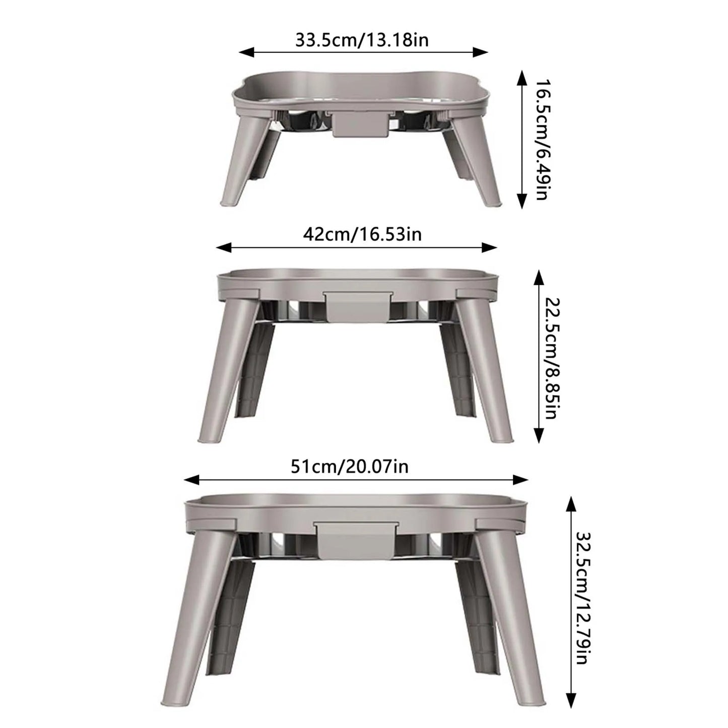 Raised Stand Elevated Dog Feeder Non-Slip No Spill Design