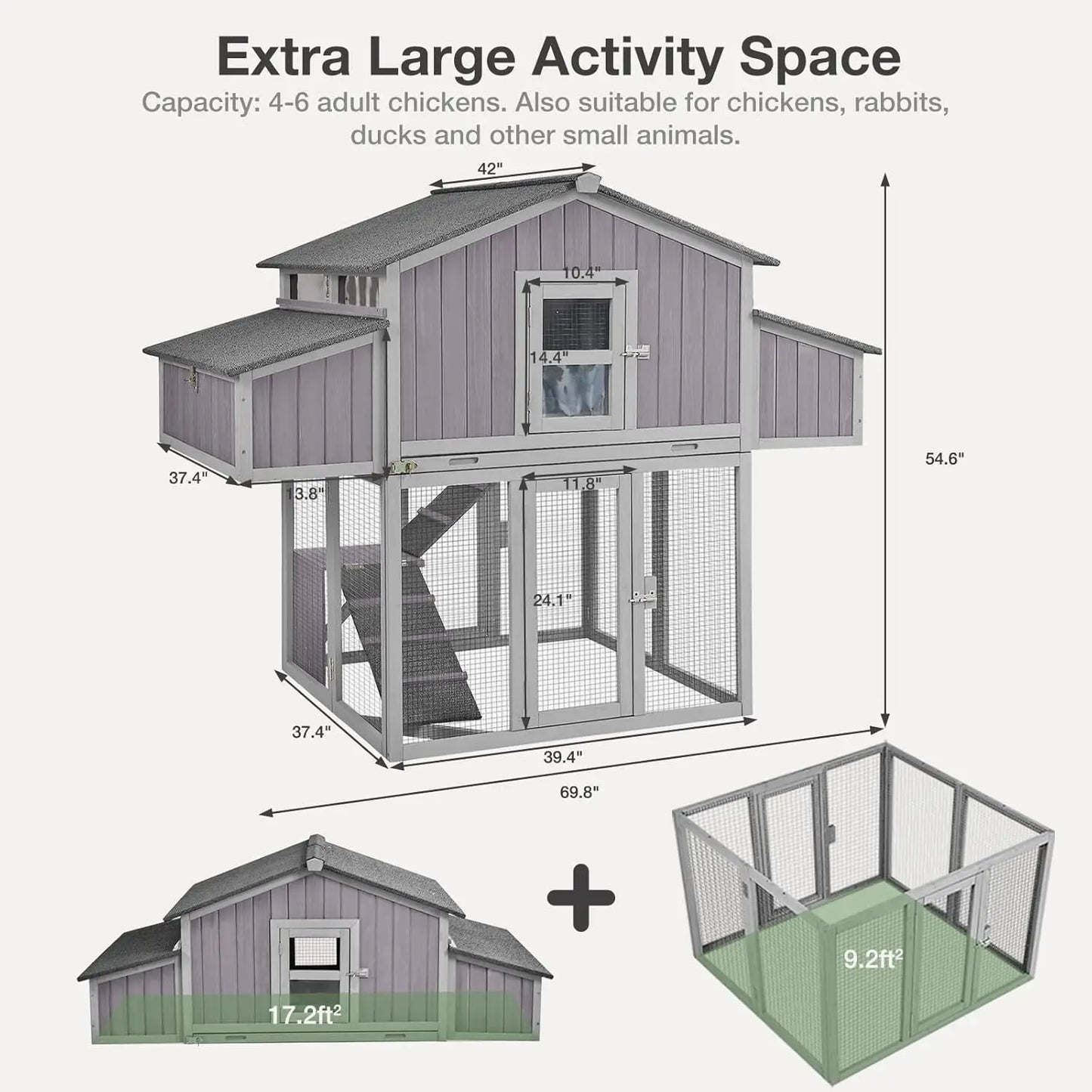 Unique Folding Design for Easy to Set Up Chicken House